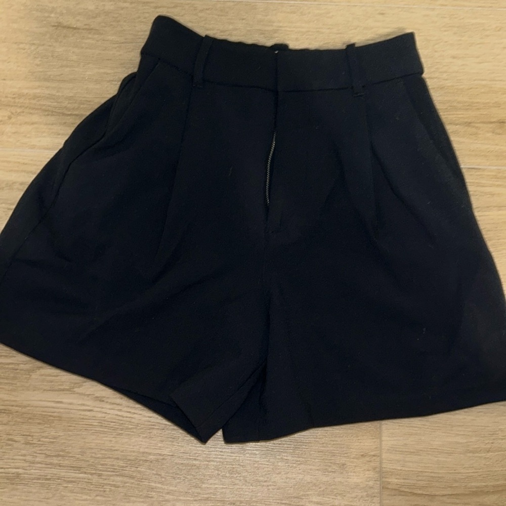 Black trouser shorts